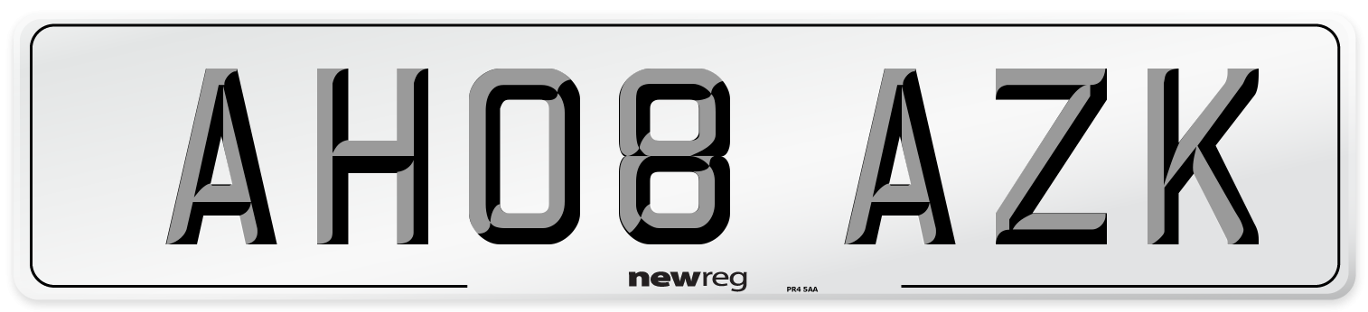 AH08 AZK Number Plate from New Reg